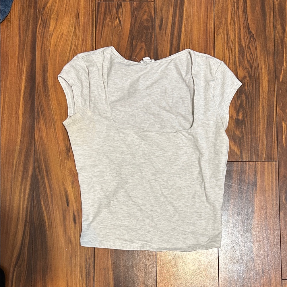 Garage Light Gray Short Sleeve Top